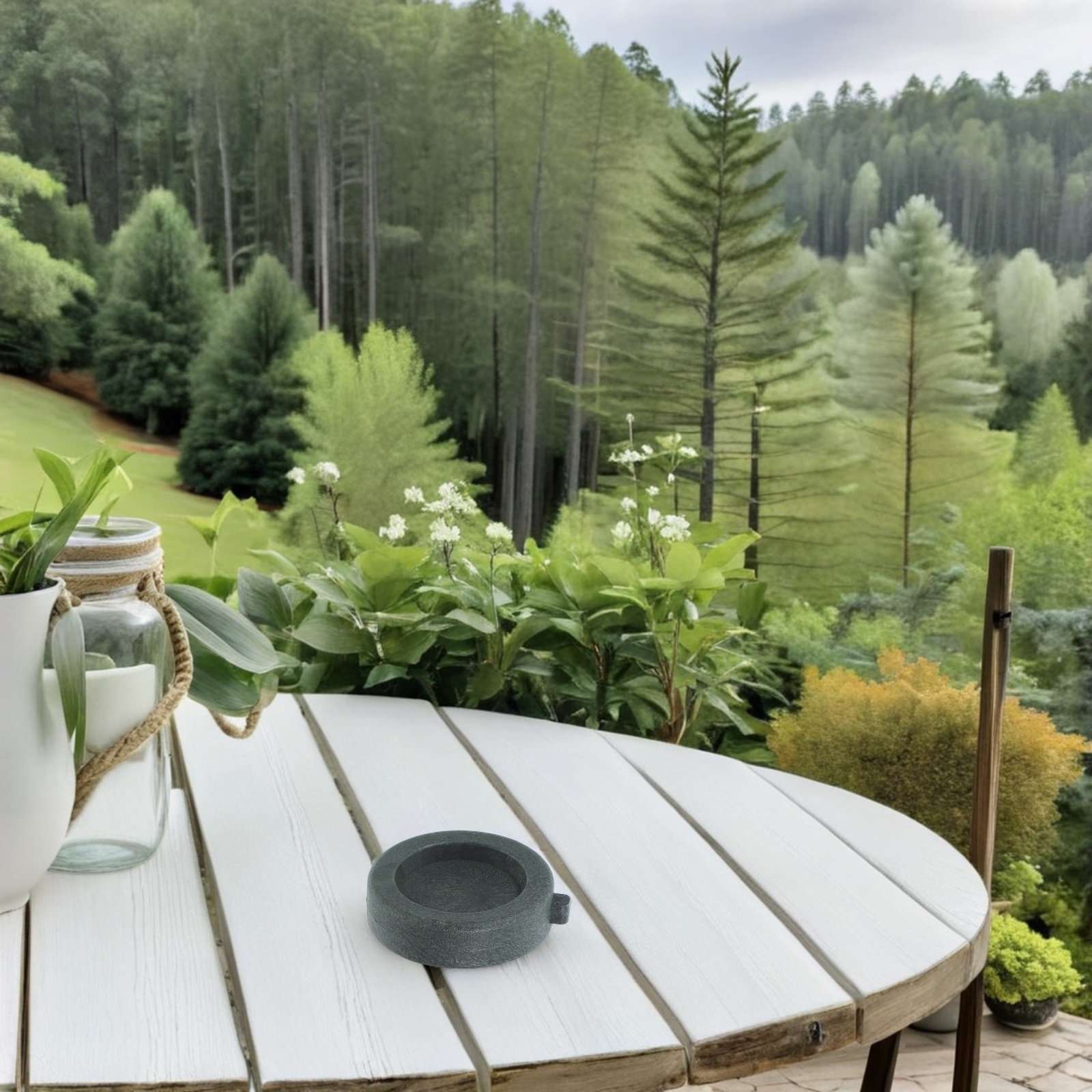 Bonsai Garden Table - 4Pcs Feng Shui Water Wheel Outdoor