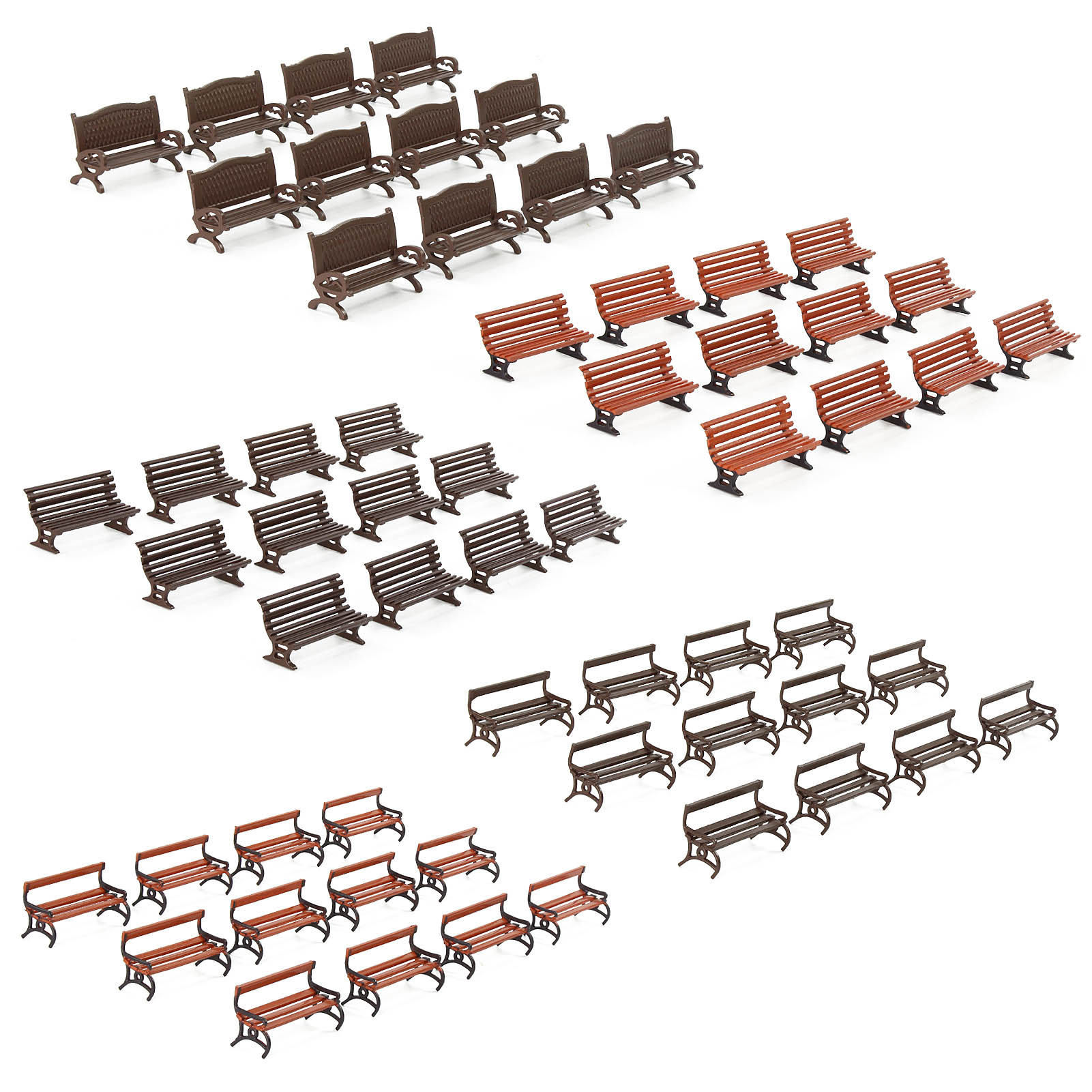 Evemodel 12pcs HO Scale 1:87 G - Bonsai Garden Bench recension och pris