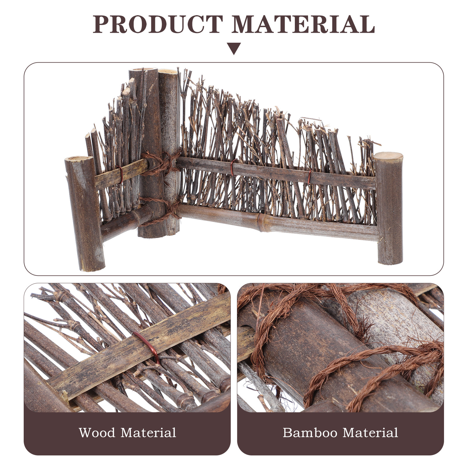 Delicate Bamboo Fence Ornament - Bonsai Garden Photos recension och pris