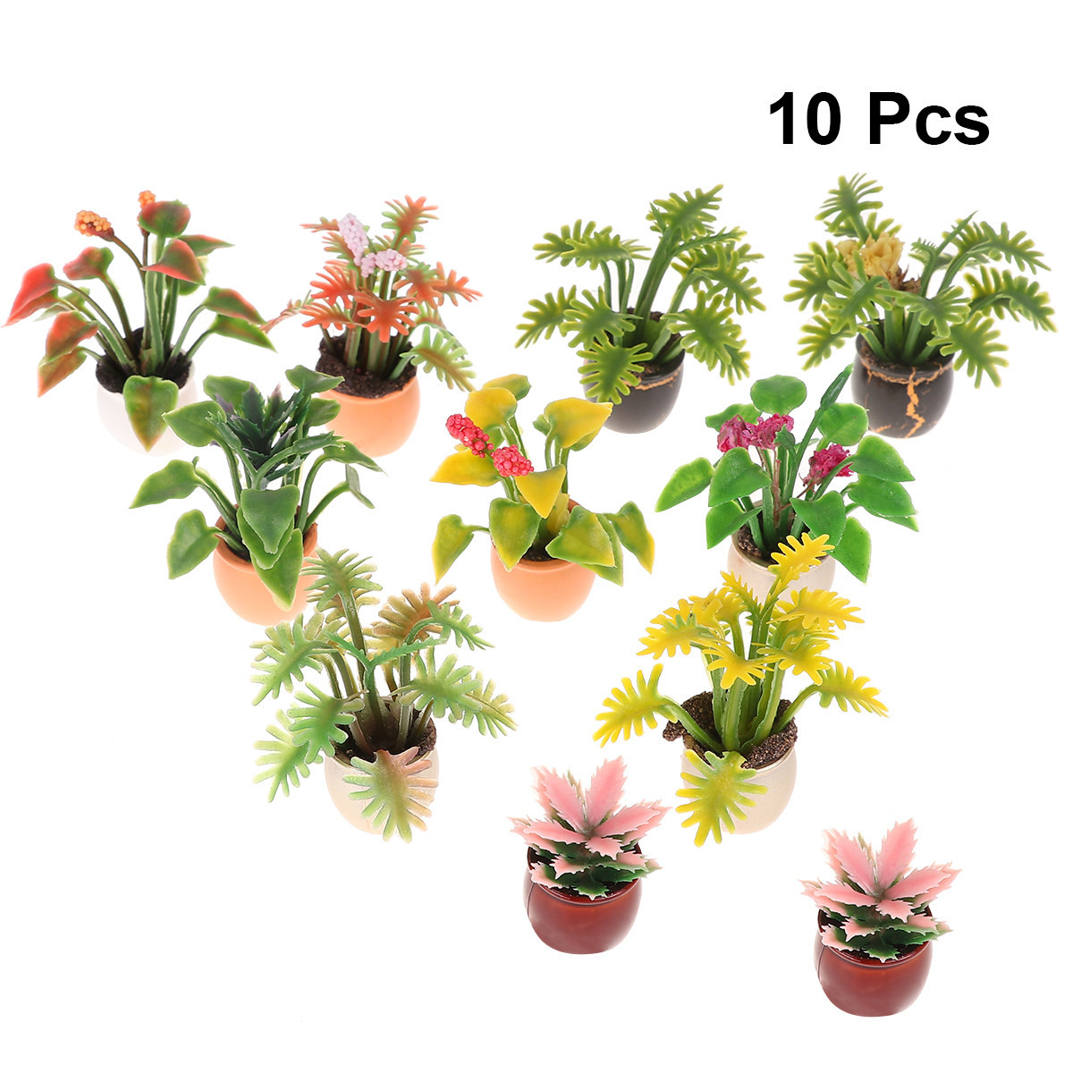 10Pcs Mini Plastic Potted Colo - Bonsai Garden World recension och pris