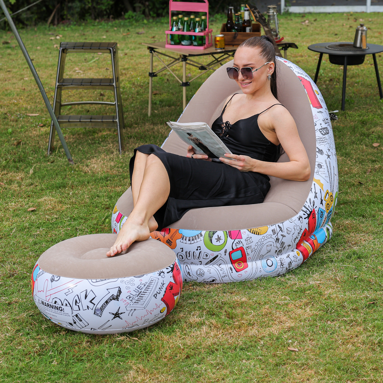 1PC Inflatable Lounger Chair w - Bonsai Garden Bench recension och pris