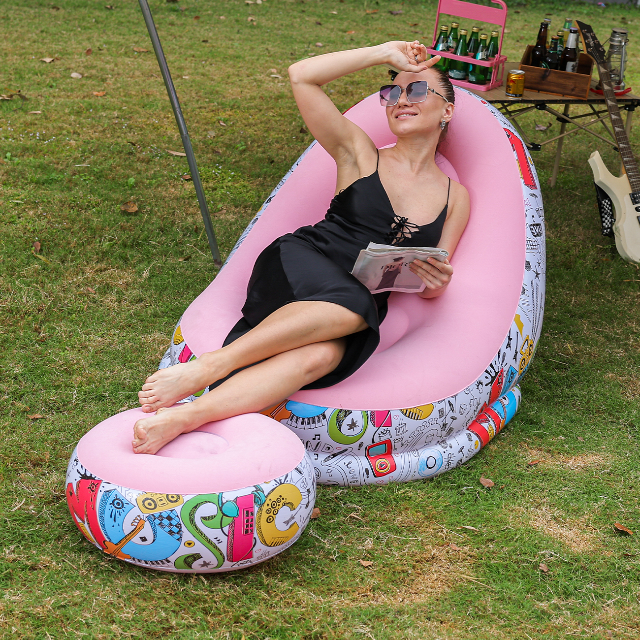1PC Inflatable Lounger Chair w - Bonsai Garden Bench recension och pris