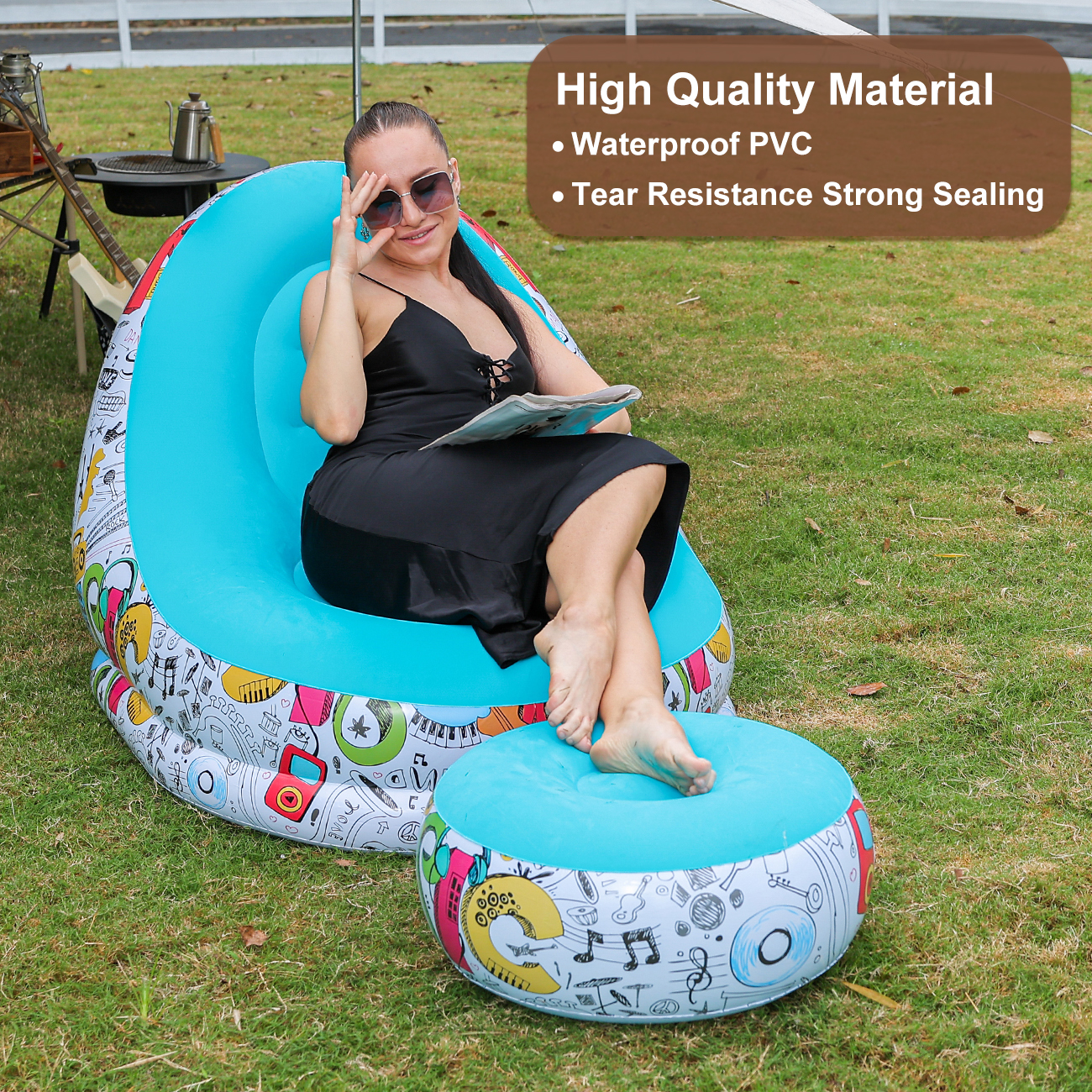 1PC Inflatable Lounger Chair w - Bonsai Garden Bench recension och pris