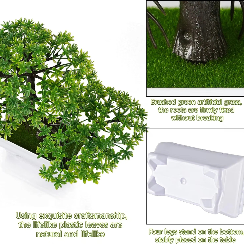 1Pcs Green Artificial Plants B - Bonsai Garden Table recension och pris