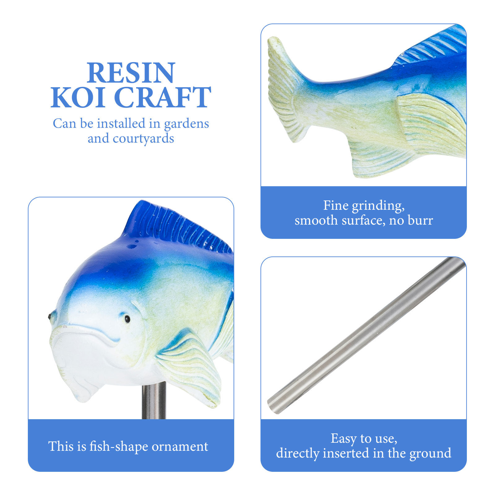 Premium Resin Fish Ornament Ga - Bonsai Koi Garden recension och pris