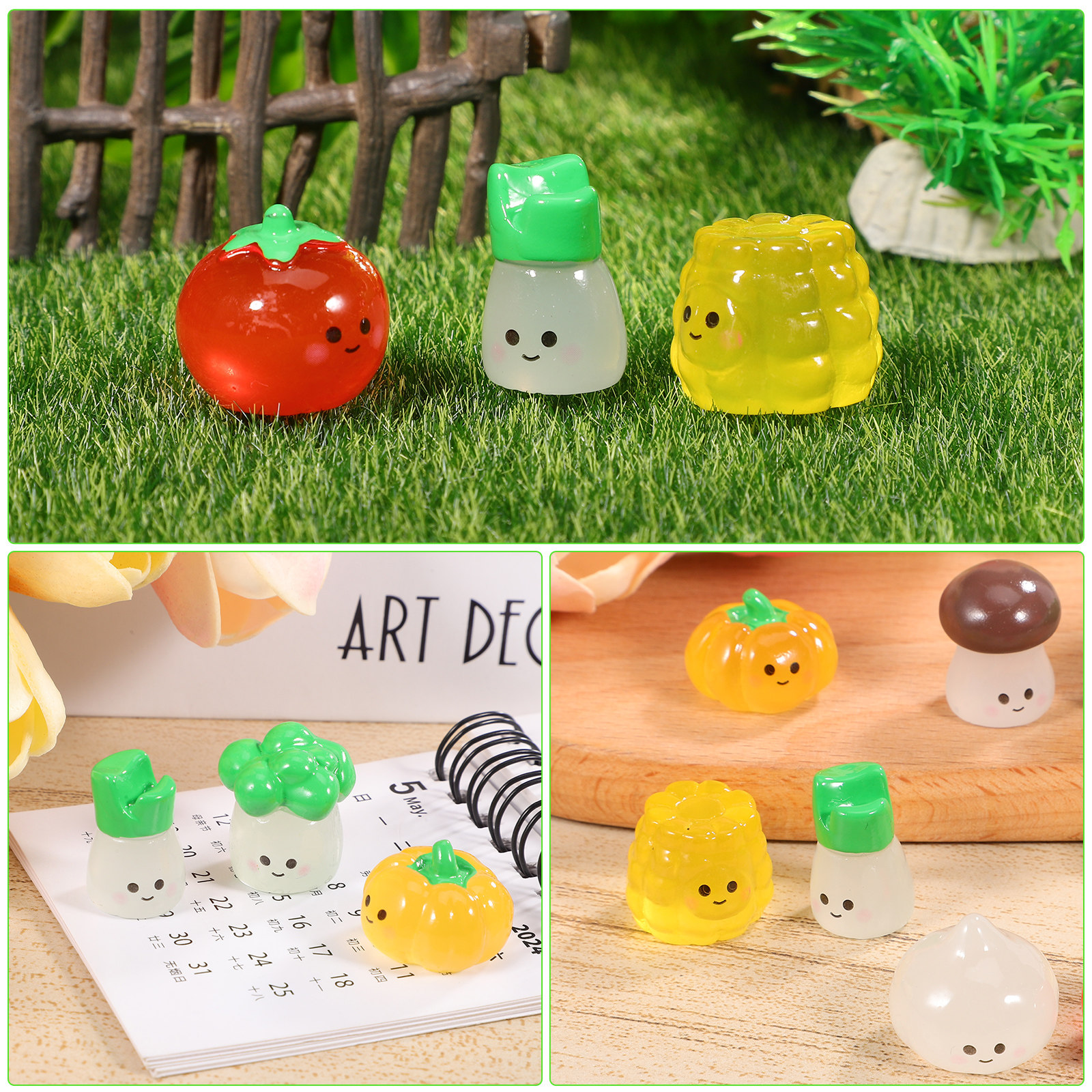 8 Pcs Mini Vegetables Glow in  - Bonsai Garden World recension och pris