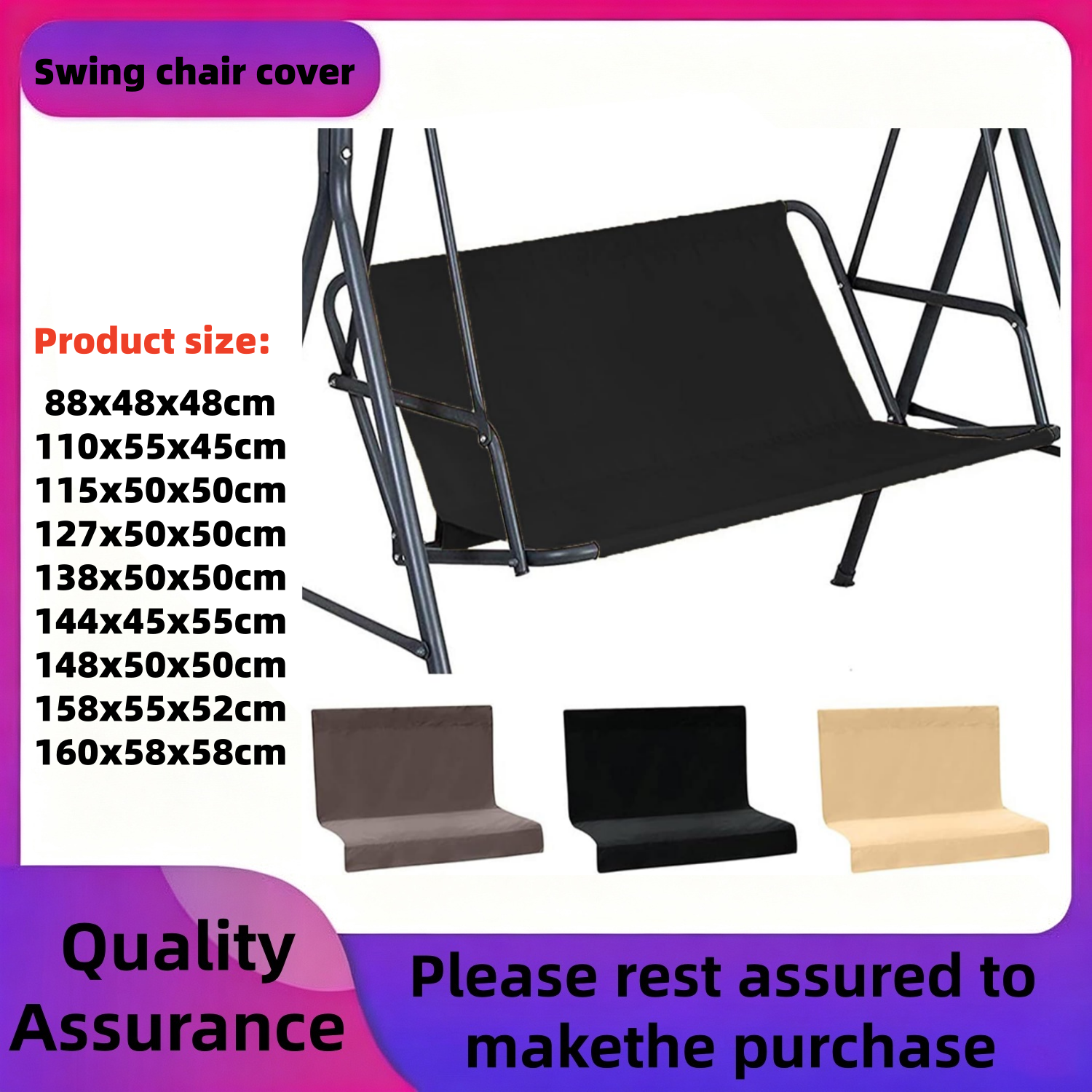 2 3 Seater Waterproof Swing Se - Bonsai Garden Bench recension och pris